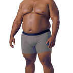 Cueca Boxer Plus Size chumbo - vista frontal