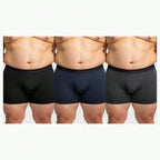Kit 5 Cuecas Boxer Plus Size - cores preta, marinho e chumbo