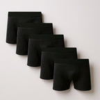 Kit 5 Cuecas Boxer Algodão Cotton na cor preta